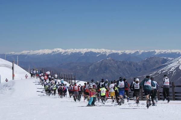 100m dash kicks of the start of the ski/snowboard leg at the top of Mt Hutt.